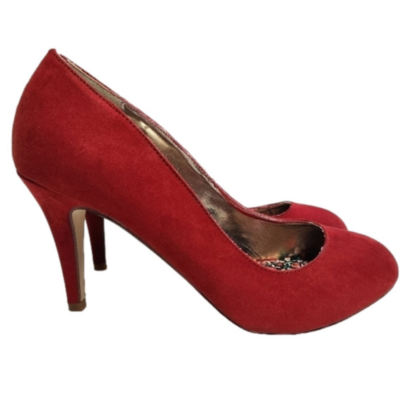 Madden Girl Shoes - SIZE 7 𝅺Red High heel shoe Vegan leather MADDEN GIRL